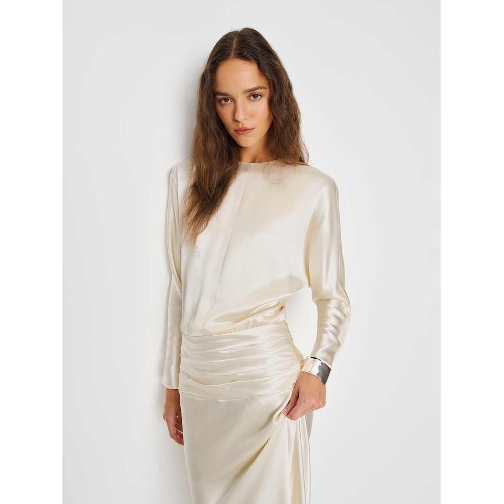 Reformation Esmee Silk Dress Ivory Brand New With Tags - Picture 7 of 12